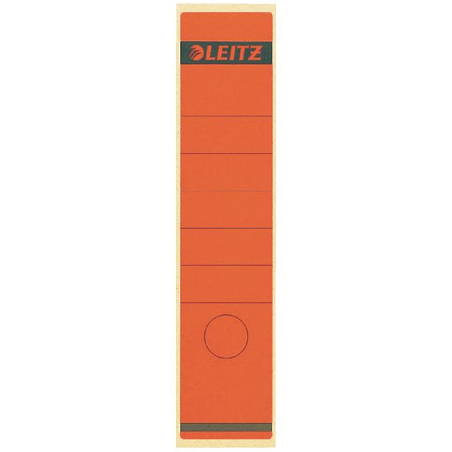 Rugetiket Leitz breed/lang 62x285mm zelfklevend rood