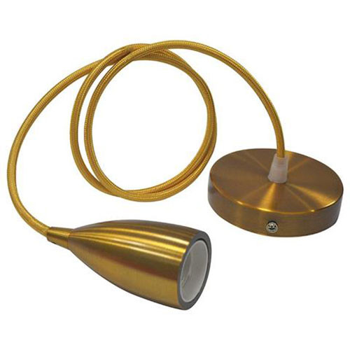 LED Hanglamp - Edysa - Industrieel - Rond - Mat Goud Aluminium - E27