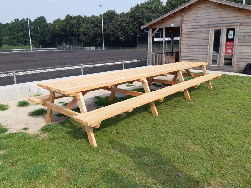 Picknicktafel Douglas hout groot | Duurzaam hout 400 cm Gemonteerd