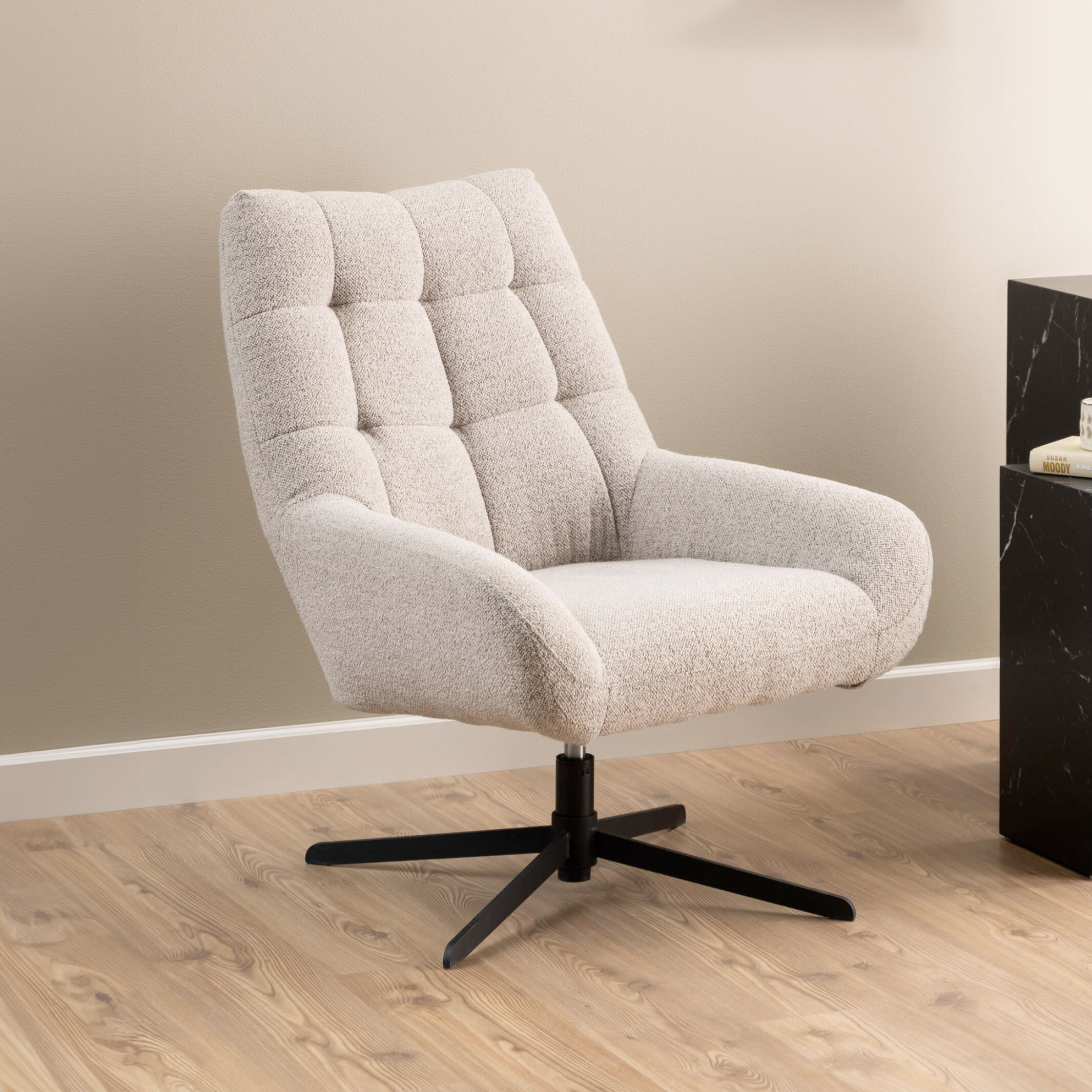 Sohome Draaifauteuil Nela Bouclé - Beige