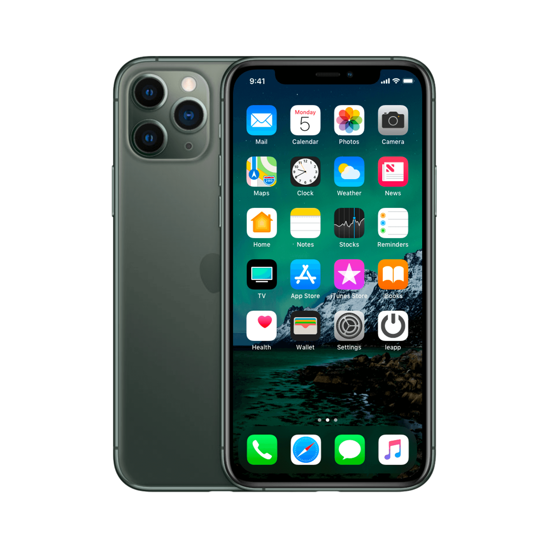 Refurbished iPhone 11 Pro 64 GB Middernachtgroen Zichtbaar gebruikt