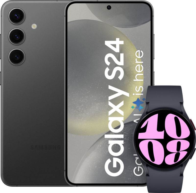 Samsung Galaxy S24 256GB Zwart + Galaxy Watch 6 Zwart 40mm