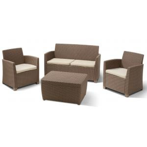 Corona loungeset met kussenbox cappuccino