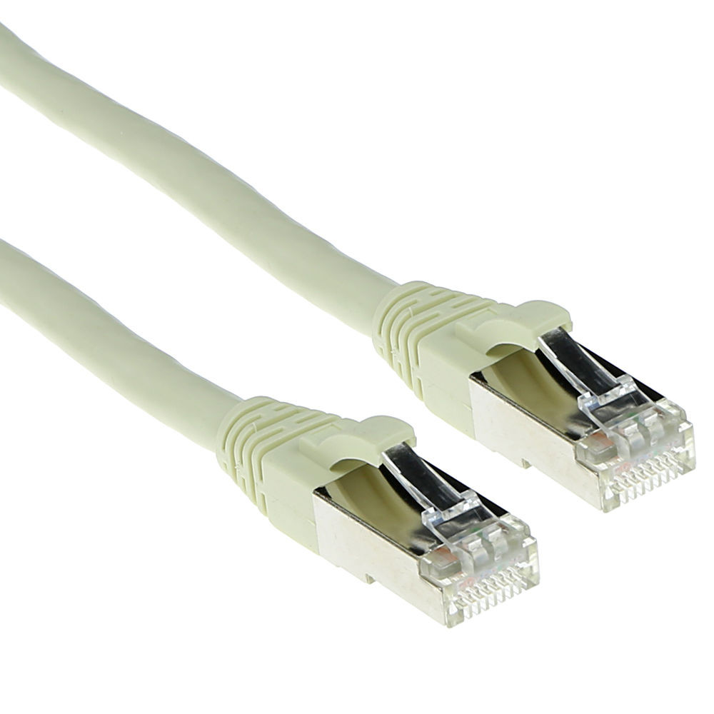 ACT FB6015 SFTP CAT6A Patchkabel Snagless Ivoor - 15 meter