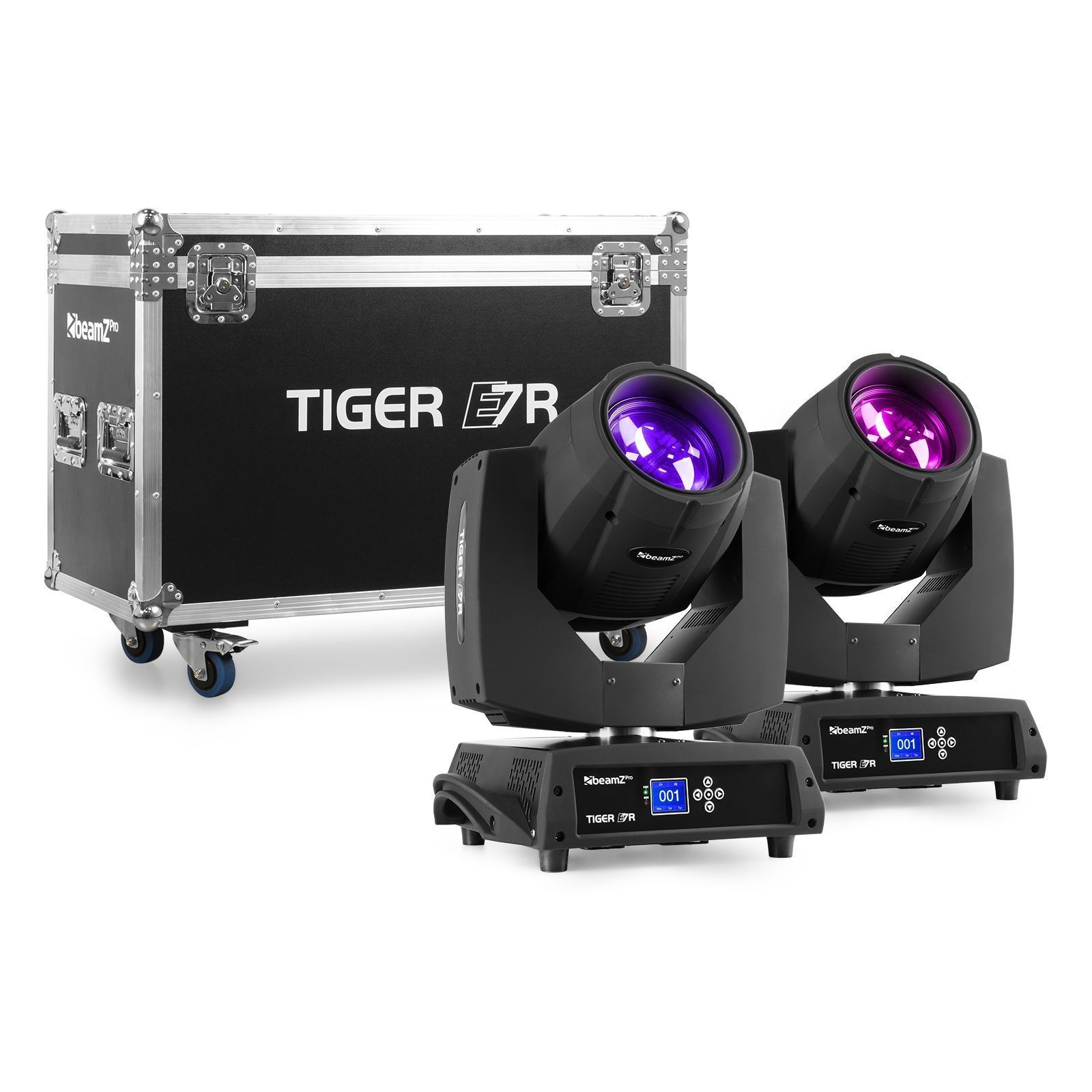 BeamZ Professional 2x Tiger E 7R MKIII moving head in flightcase