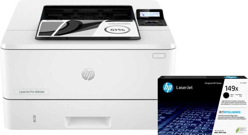 HP LaserJet Pro 4002dn + 1 extra zwarte XL toner