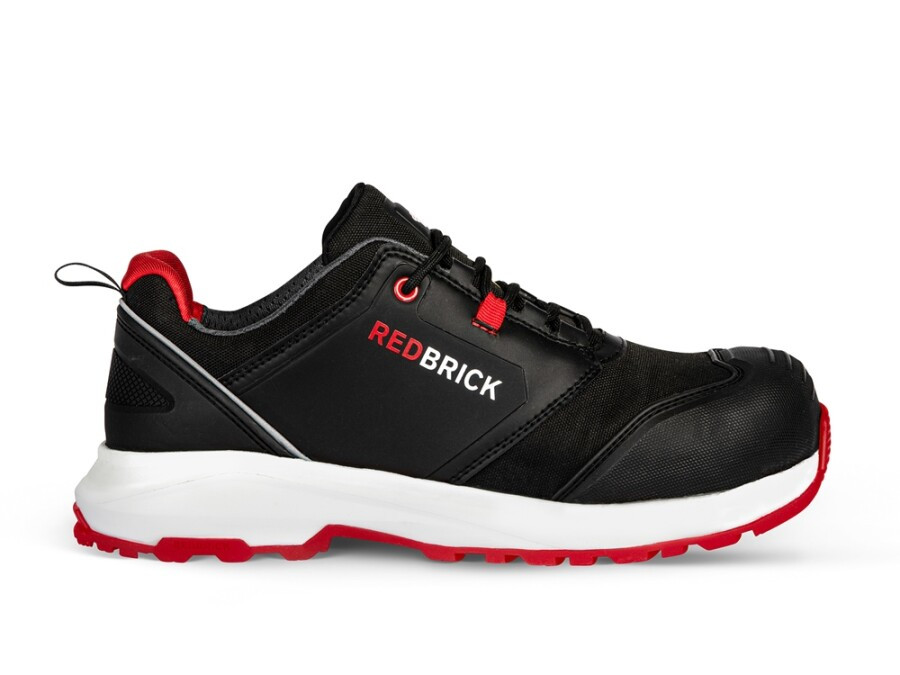 Redbrick werkschoenen - Pulse Overnose - laag - met kruipneus - S3 - zwart / rood - maat 42