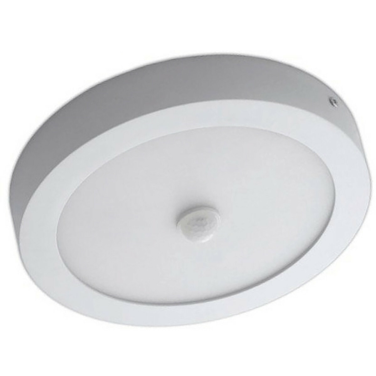 LED Downlight - Facto Dury - PIR Bewegingssensor 360° + Dag en Nacht Sensor - Aanpasbare Vermogen - Aanpasbare Kleur - Opbouw - Rond - Mat Wit - OSRAM LEDs