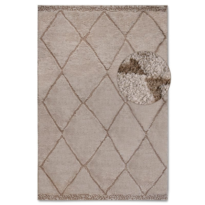 Vloerkleed Perrotin Beige - Elle Decoration Gallery - 120x170 cm - Rechthoek - Dekbed-Discounter.nl