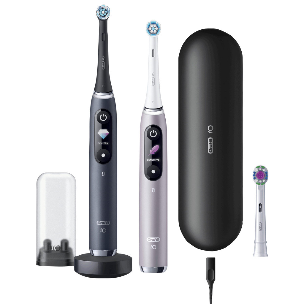 Oral-B iO 9n Rozenkwarts en Onyx Zwart Duo Pack Speciale Editie