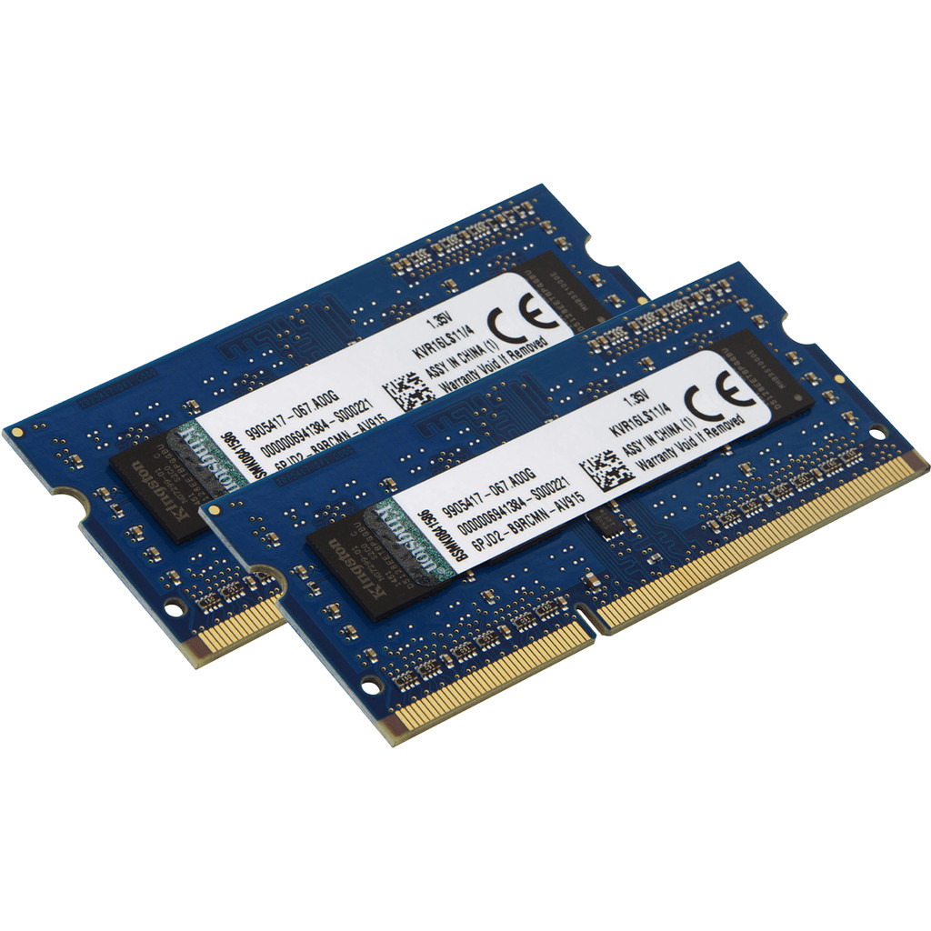 Kingston ValueRAM 8GB DDR3L SODIMM 1600 MHz (2x4GB)