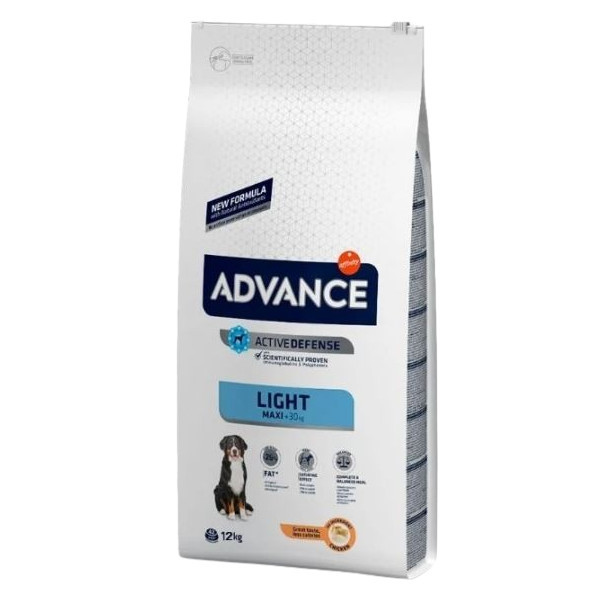 Advance Maxi Light met kip en rijst hondenvoer 12 kg