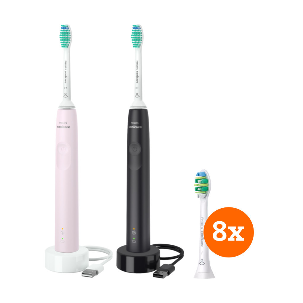 Philips Sonicare 3100 Series HX3675/15 + InterCare opzetborstels (8 stuks)