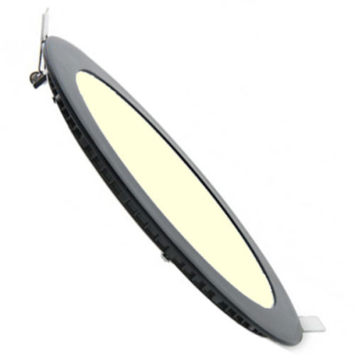 LED Downlight Slim - Inbouw Rond 6W - Warm Wit 3000K - Mat Zwart Aluminium - Ø120mm