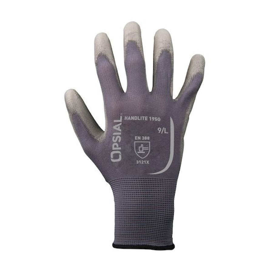 Opsial werkhandschoenen - Handlite 195G - grijze coating - maat 8