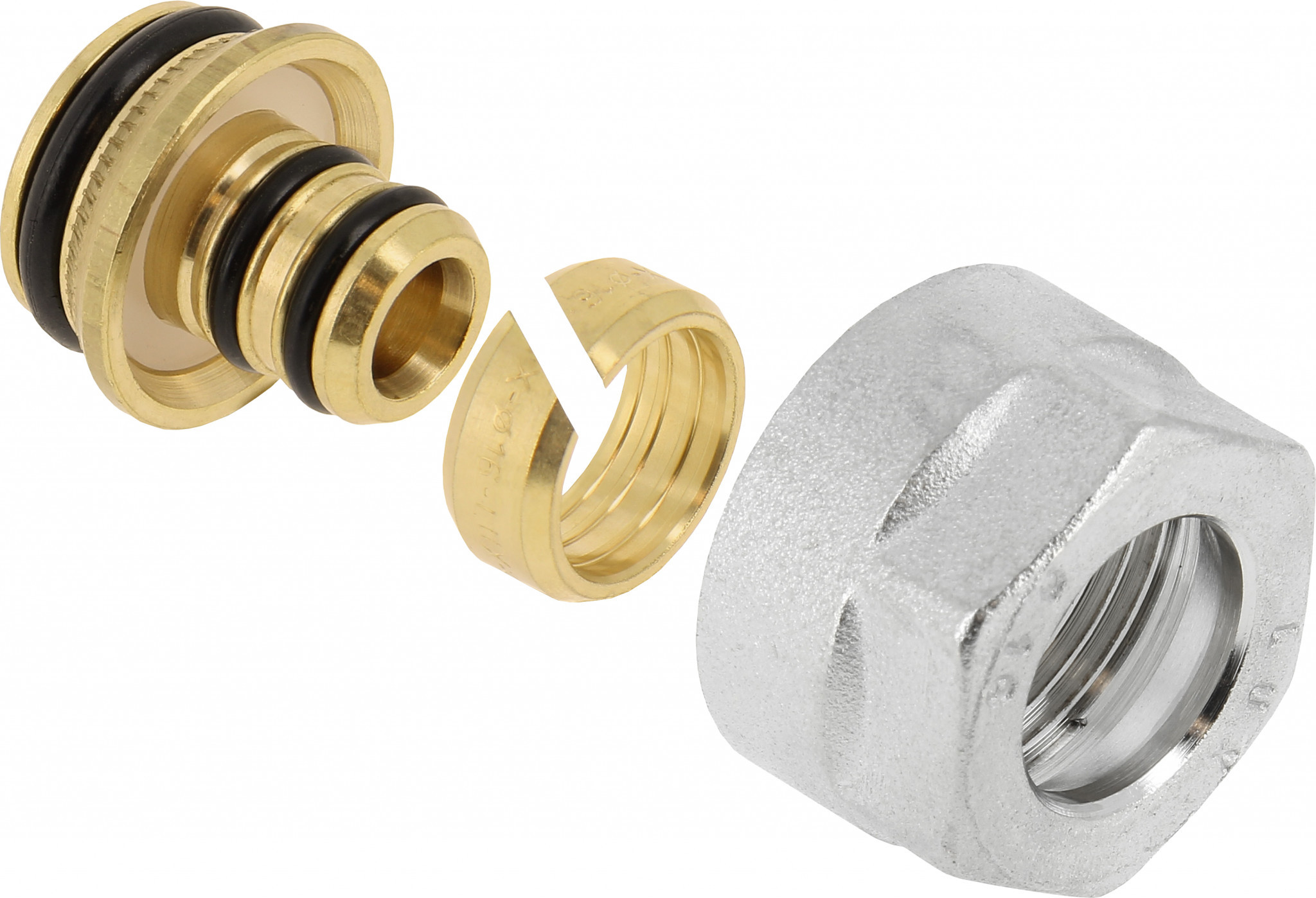 Bonfix Vloerverwarming Adaptor TP 99 - pilaar - knelring en wartel - voor ALU-PEX Multilayer 20 x 2,0 - euroconus