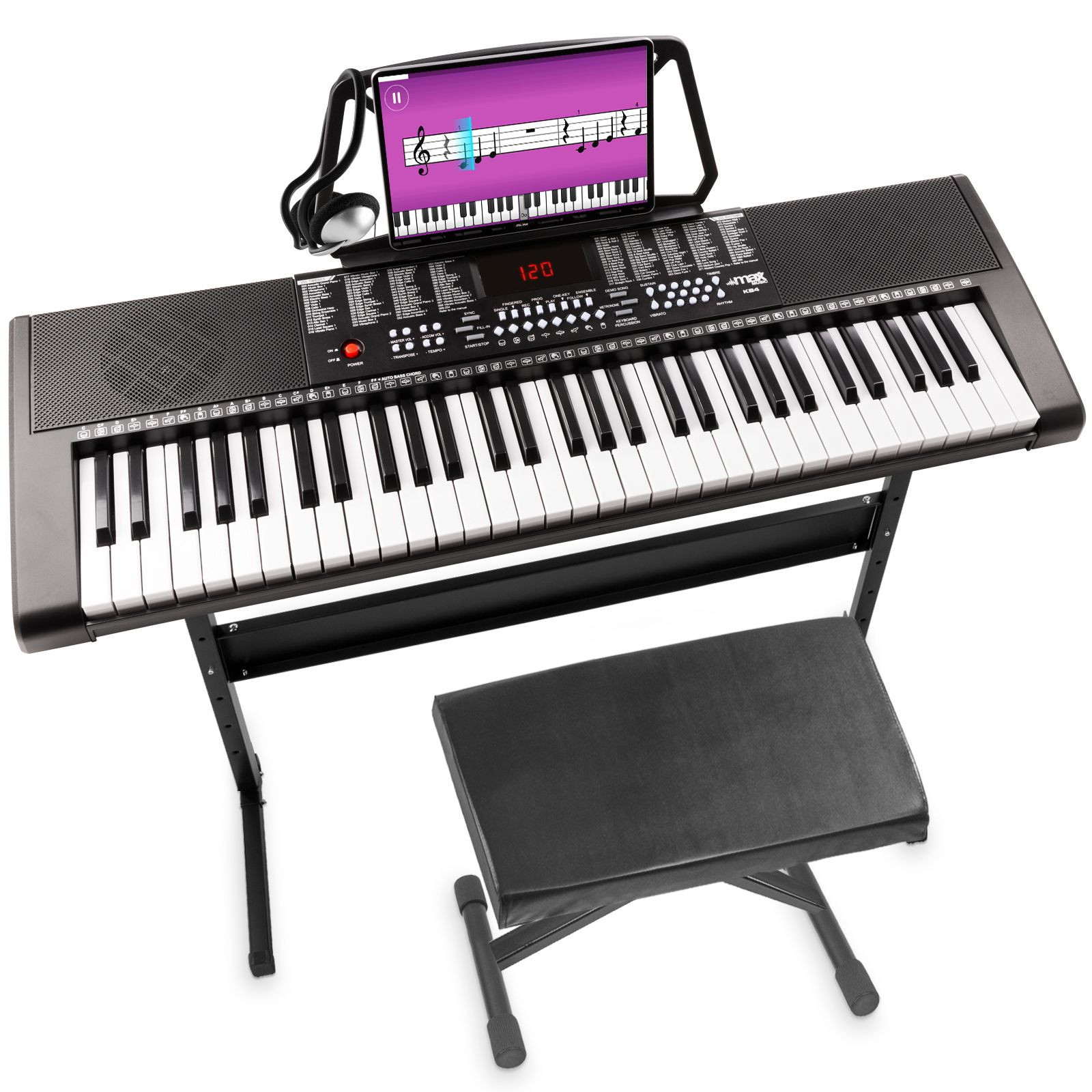 MAX KB4SET keyboardset voor de beginner met MAX KB4 keyboard, bankje,