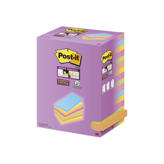 Memoblok 3M Post-it 655 127x76mm color notes