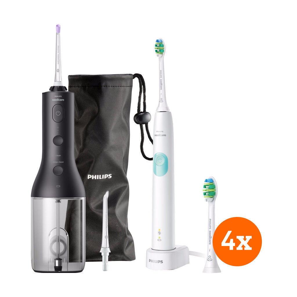 Philips Sonicare ProtectiveClean 4300 HX6807/63 + opzetborstels (4 stuks) + Power Floss