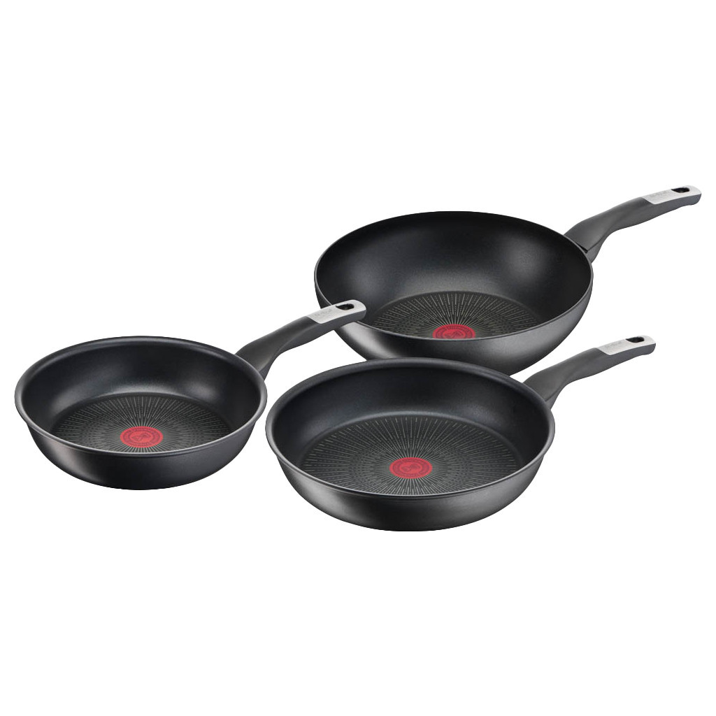 Tefal Unlimited Koekenpan 24 + 28 cm + Wokpan 28 cm