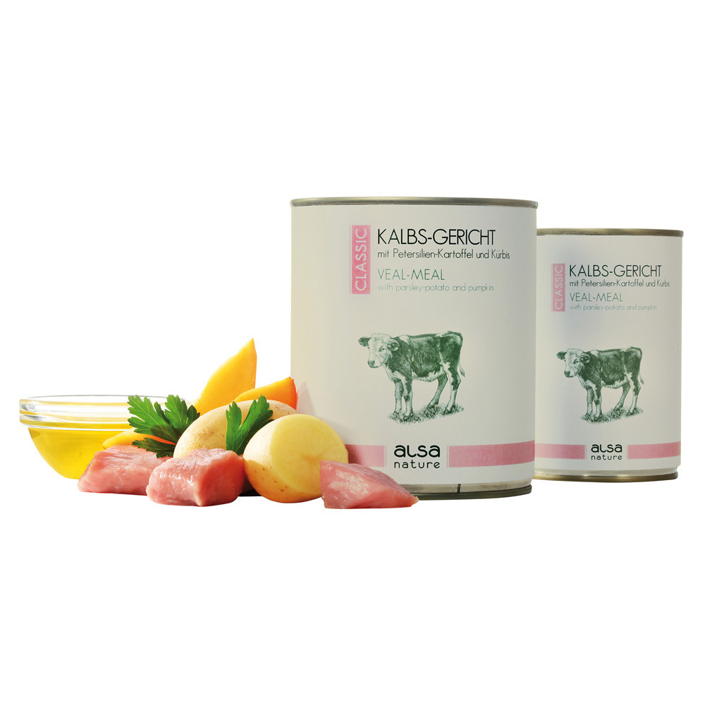 alsa-nature Kalfs-Ragout met Peterselie-aardappel en pompoen, 800 g, Aantal: 6 x 800 g