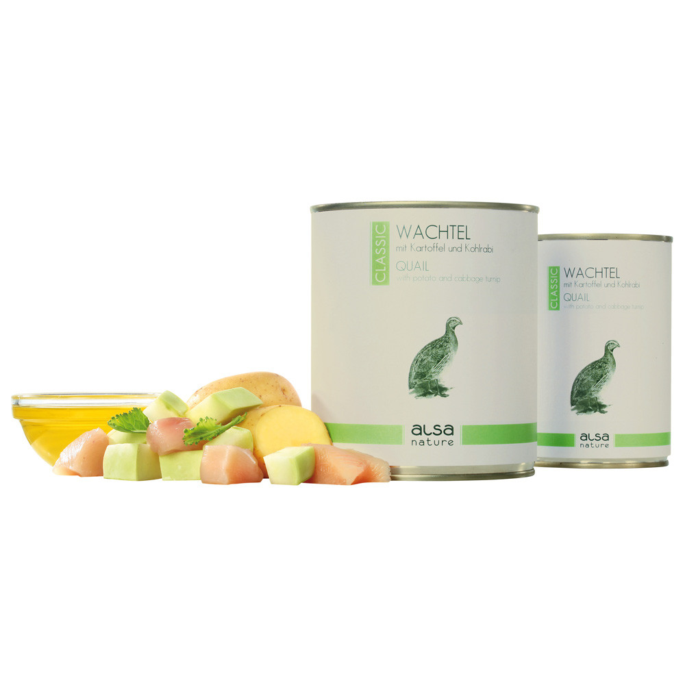 alsa-nature Kwartel met aardappel en koolrabi, 800 g, Aantal: 12 x 800 g