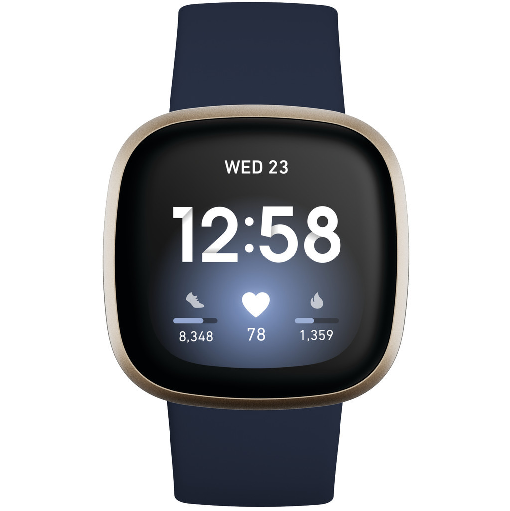 Fitbit Versa 3 Blauw/Goud