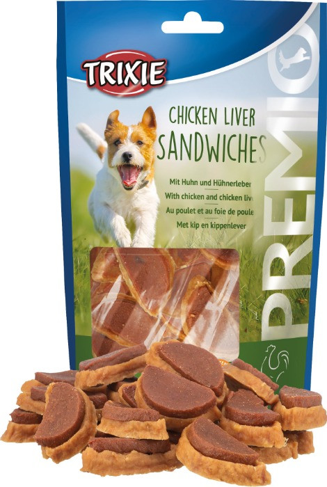 Trixie Chicken Liver Sandwiches hondensnacks 100 gram