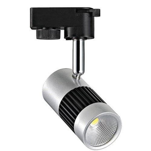 LED Railverlichting - Track Spot - 13W 1 Fase - Rond - Natuurlijk Wit 4200K - Mat Zwart/Zilver Aluminium