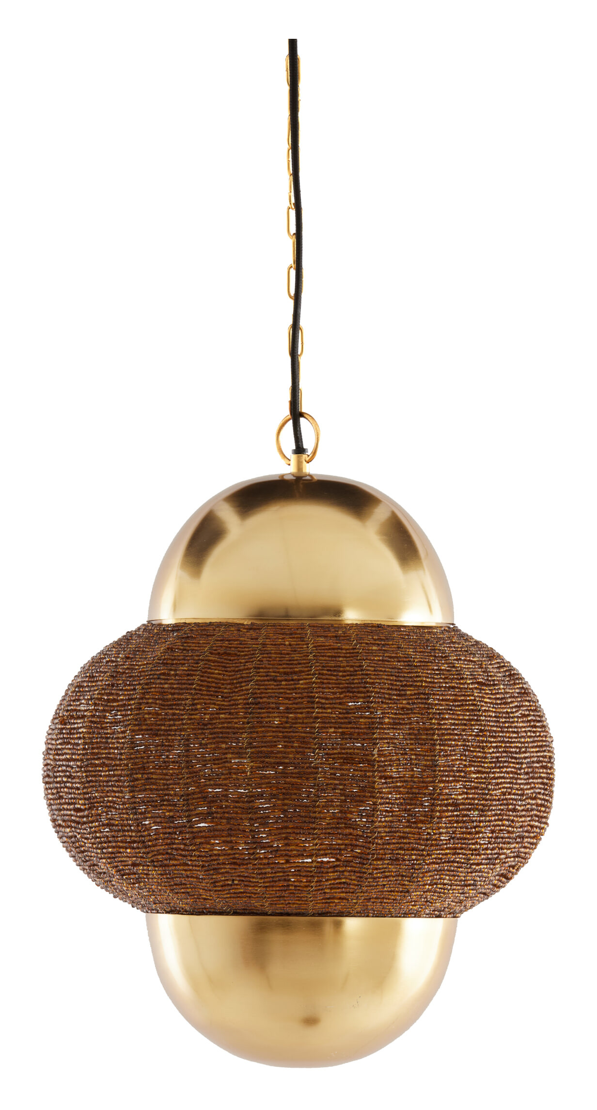 Light & Living Hanglamp 'Cetara' Kralen, 33cm, kleur Bruin/Brons