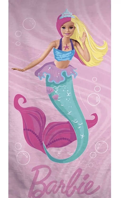 Barbie strandlaken Zeemeermin 70 x 140 cm