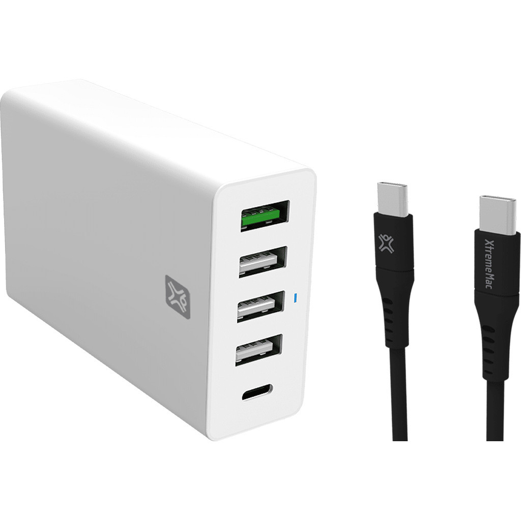 XtremeMac Power Delivery en Quick Charge Oplader 30W + Usb C Kabel 1,5m Kunststof Zwart