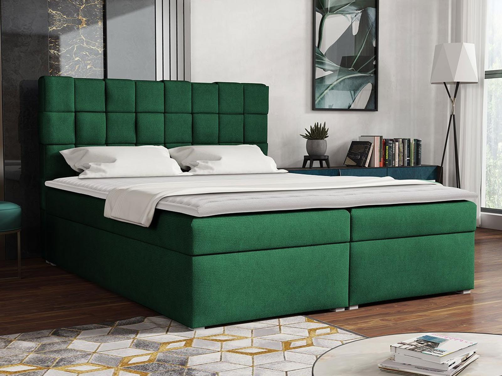 Boxspring MALMEDY 180x200 cm groen