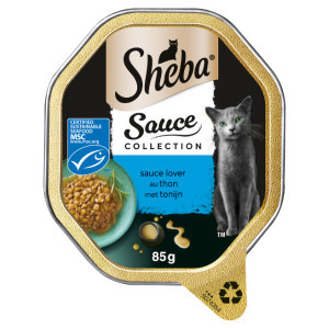 Sheba Sauce Lover met tonijn natvoer kat (kuipjes 85 g) Per 22 (22 x 85 g)