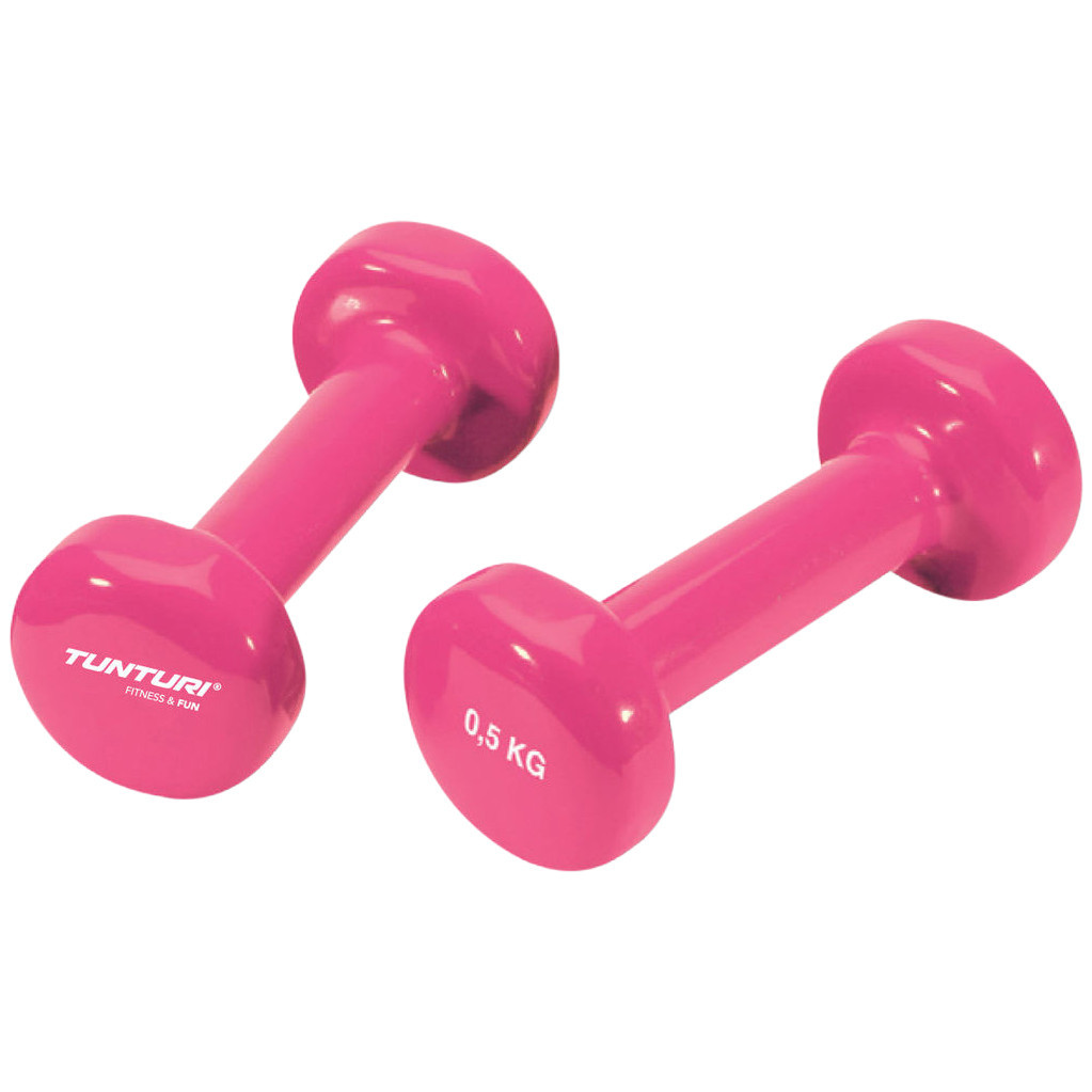 Tunturi Vinyl Dumbbells 2x 0,5 kg Pink