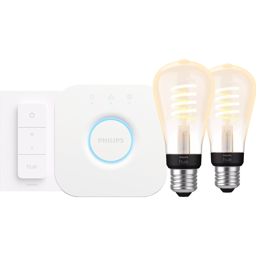 Philips Hue Filament White Ambiance Edison 2-Pack Startpakke