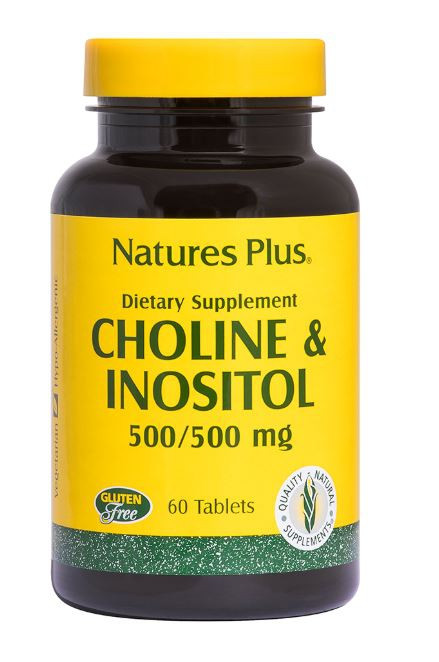 Choline & Inositol 500/500 mg (60 Tablets) - Nature&apos;s Plus