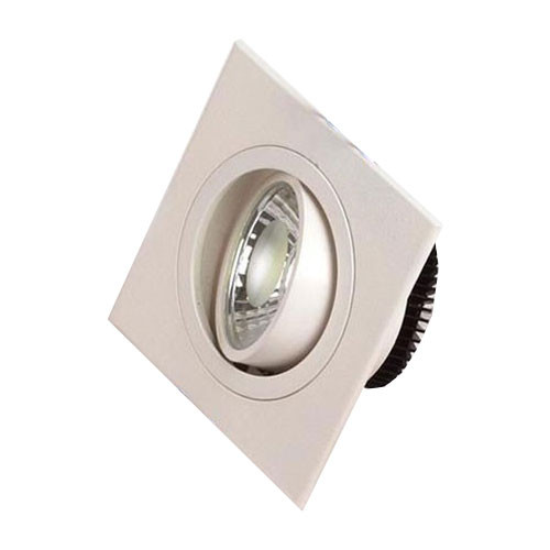 LED Spot - Inbouwspot - Vierkant 5W - Helder/Koud Wit 6400K - Mat Wit Aluminium - Kantelbaar 93mm