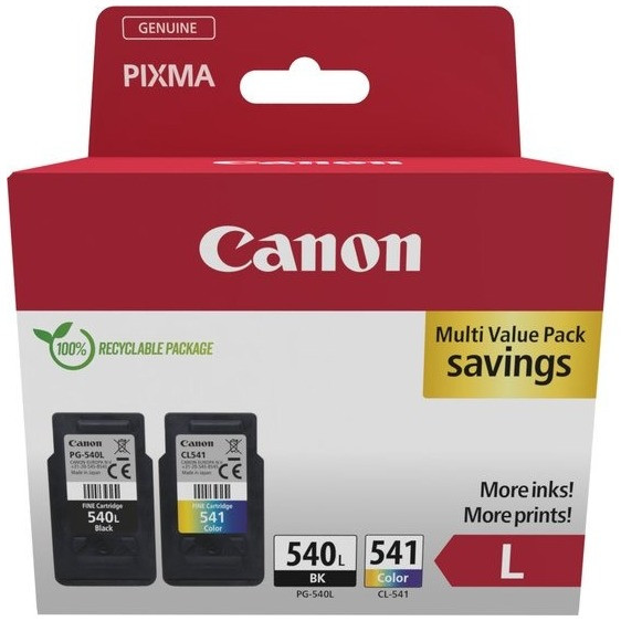 Canon PG-540L + CL-541 Cartridges Combo Pack Inkt