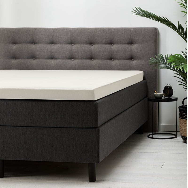 Hoeslaken Katoen- Topper - Creme - 200x210 cm - Creme - Fresh and Co - Dekbed-Discounter.nl