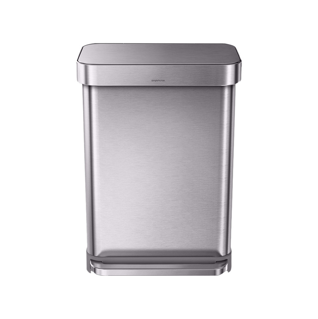 Simplehuman Rectangular Liner Pocket 55 Liter Rvs