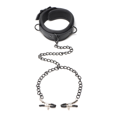 XR Brands Collared Temptress - Collar Nipple Clamps