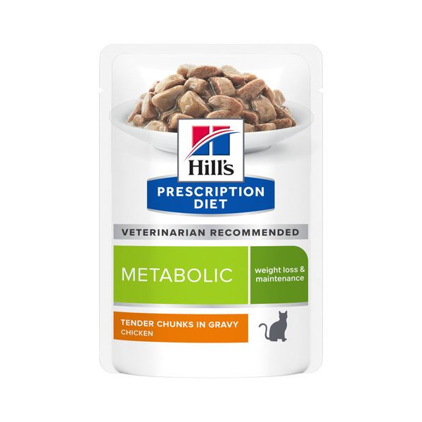 Hill&apos;s Prescription Metabolic Weight Management kat 85 g maaltijdzakje multipack 8 dozen (96 x 85 g)