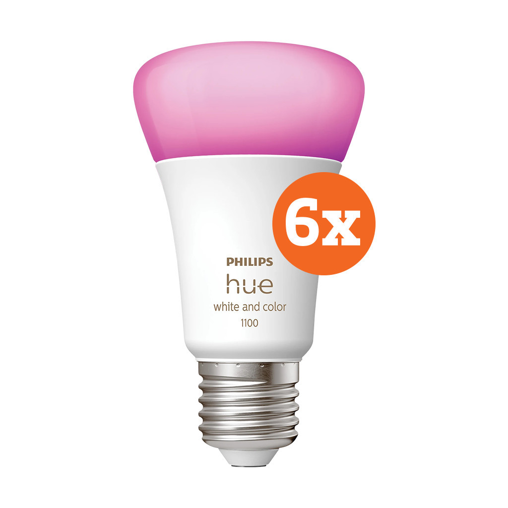 Philips Hue White & Color E27 1100lm 6-pack