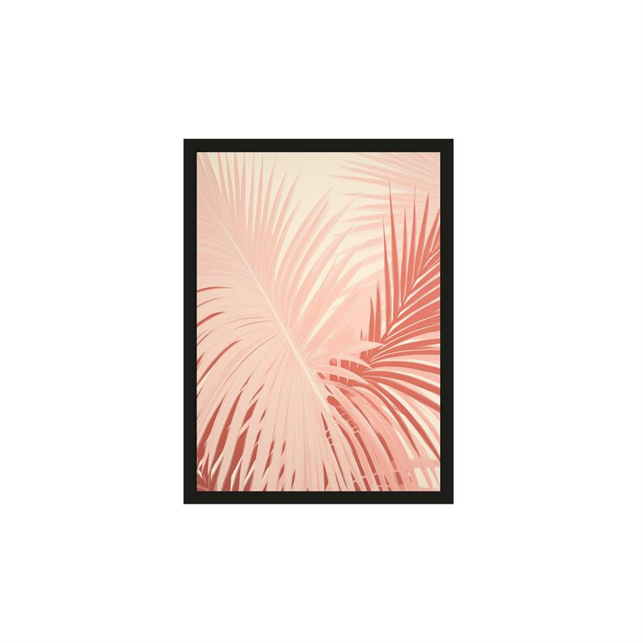 Urban Cotton Artprint Pink Palm 30 x 40cm - Meerkleurig