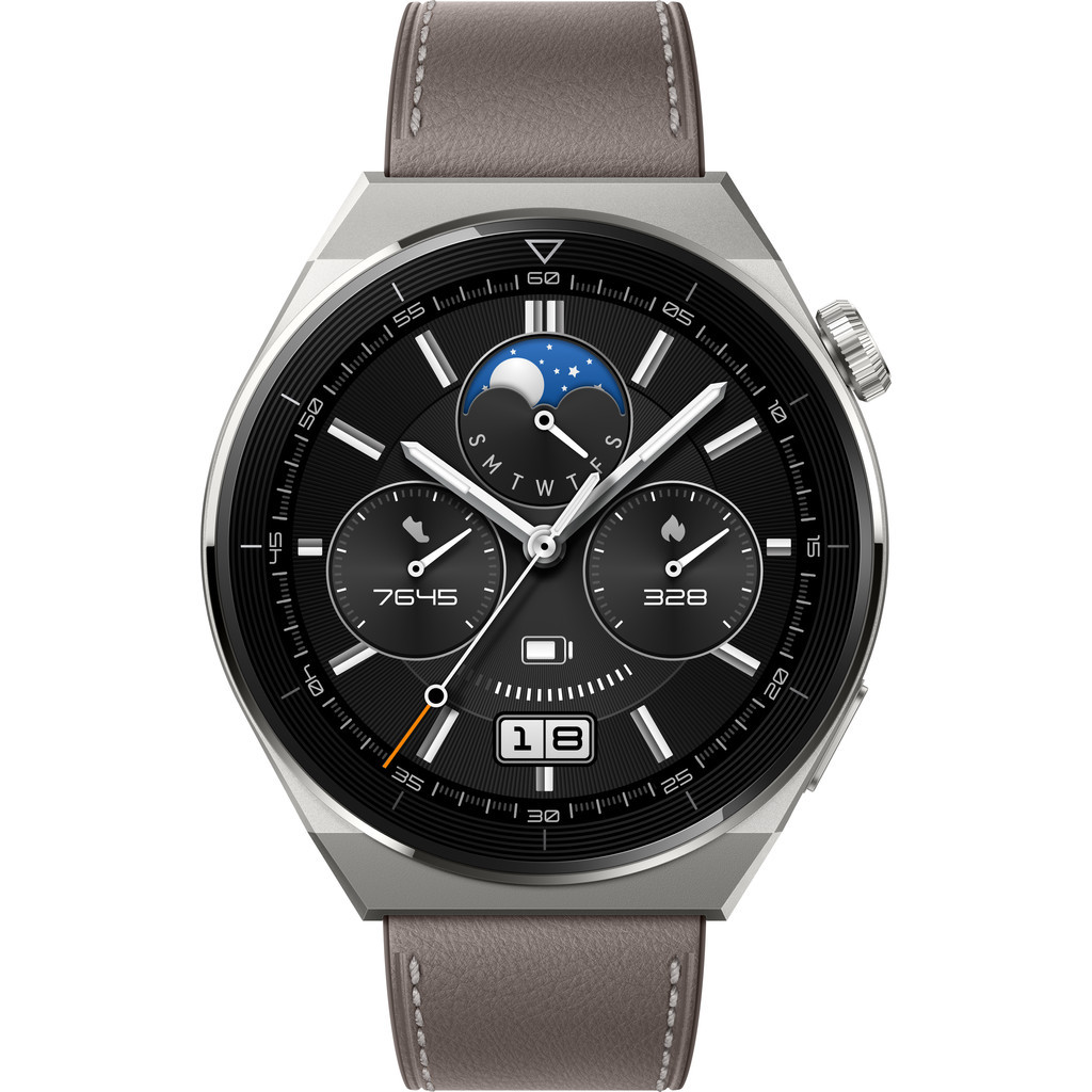 Huawei Watch GT 3 Pro Titanium Classic Zilver 46 mm