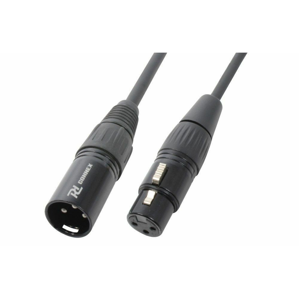 PD Connex Signaalkabel XLR male/female 3-pins - 1.5 meter - zwart