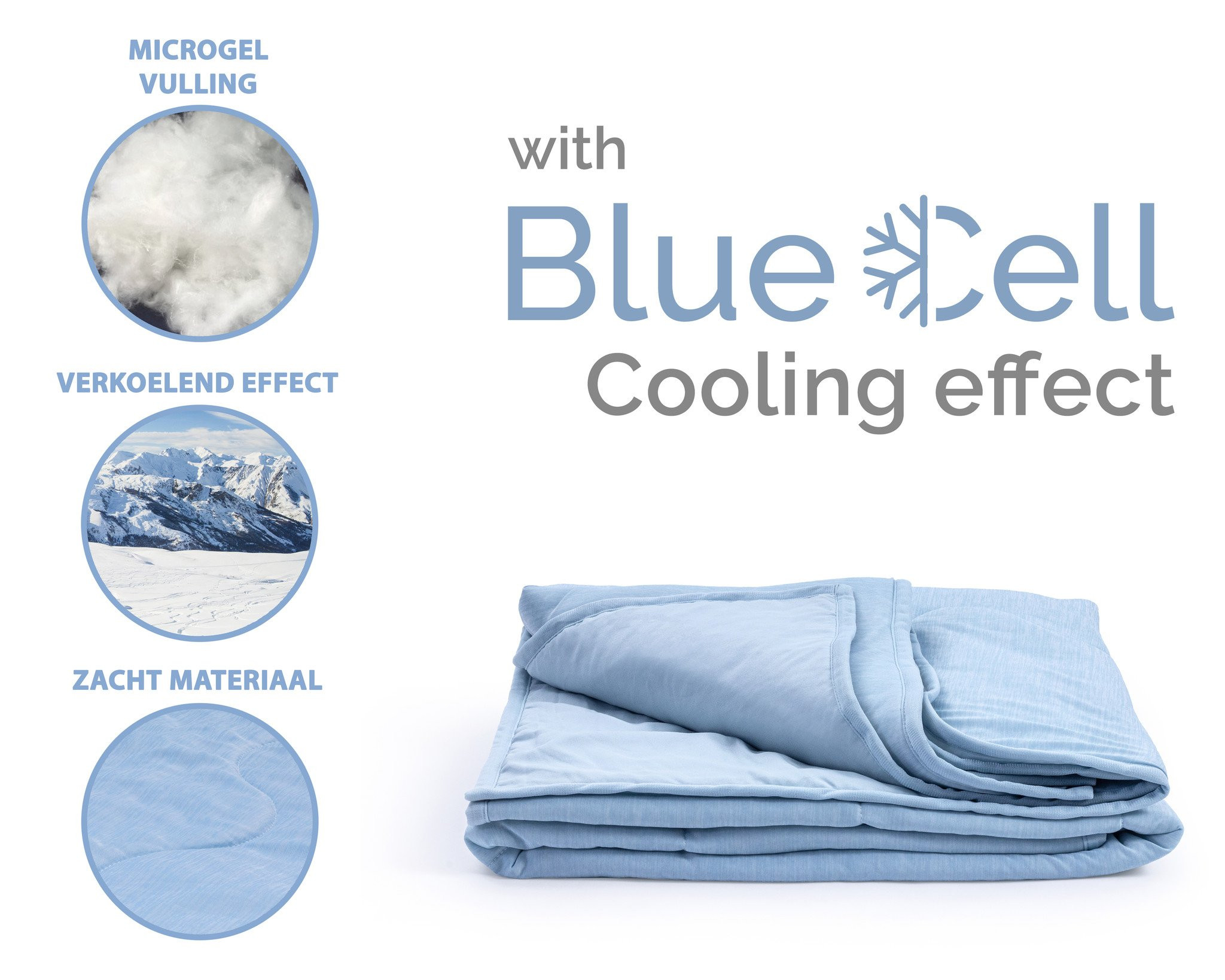 Dekbed Cooling Blue Deken - 200x220 cm (Tweepersoons) - Blue Cell - 1350 gram - Dekbed-Discounter.nl