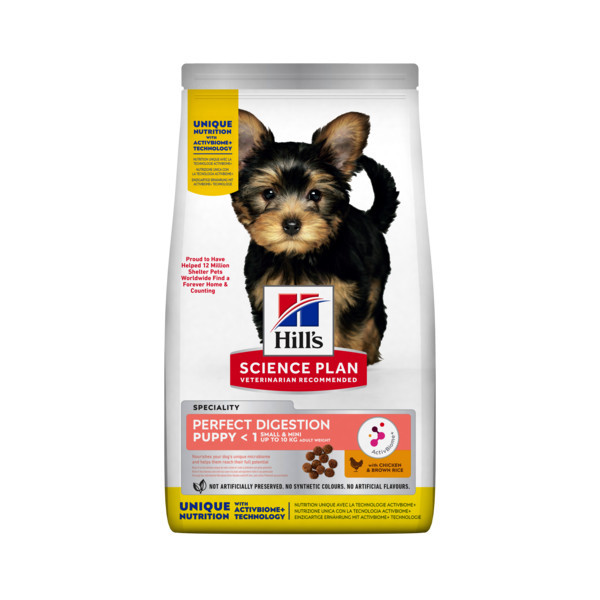 Hill&apos;s Perfect Digestion Puppy Small & Mini met kip en bruine rijst hondenvoer 6 kg