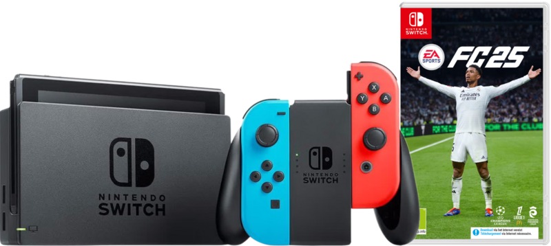 Nintendo Switch Rood/Blauw + EA Sports FC 25